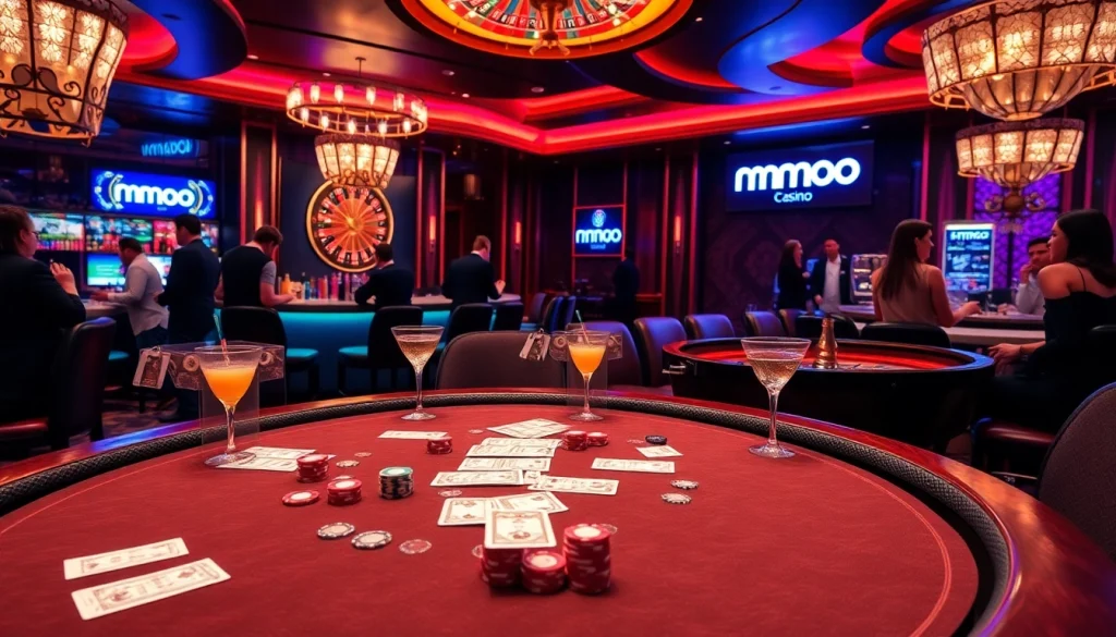 Experience the thrill of mmoo casino with vibrant tables, exciting games, and elegant patrons.