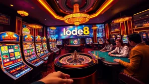 Lode88 online gaming interface showcasing vibrant casinos and immersive player engagement.