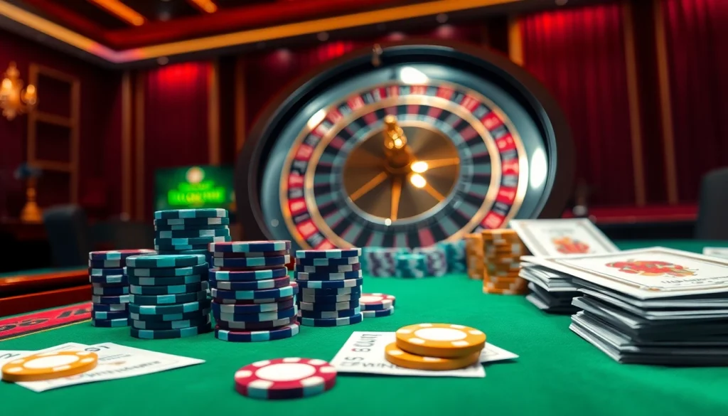Experience excitement at 99win with stakes high around the poker table in a luxurious casino setting.