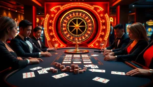 Excitement at the HB88 casino poker table with vibrant cards and chips.