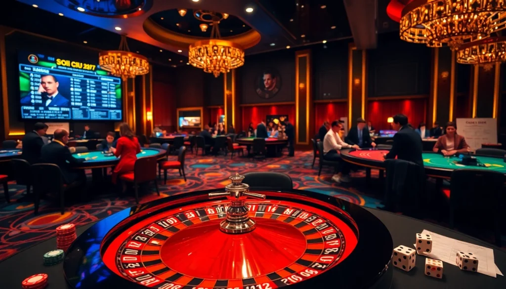 Engaging roulette scene showcasing soi cầu 247 predictions with vibrant casino elements.