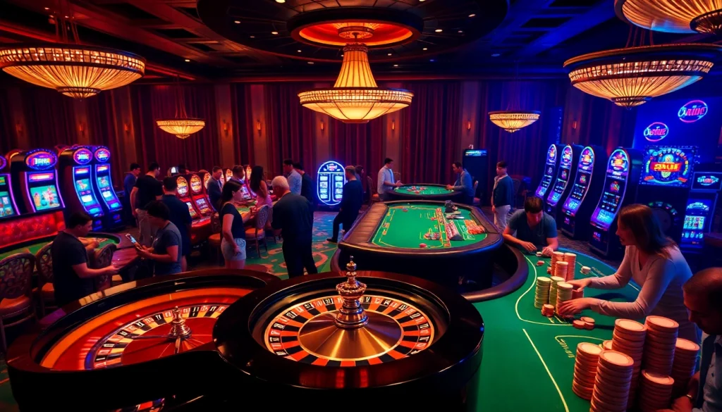 Exciting poker action at SODO66 casino with roulette and colorful chips on the table.