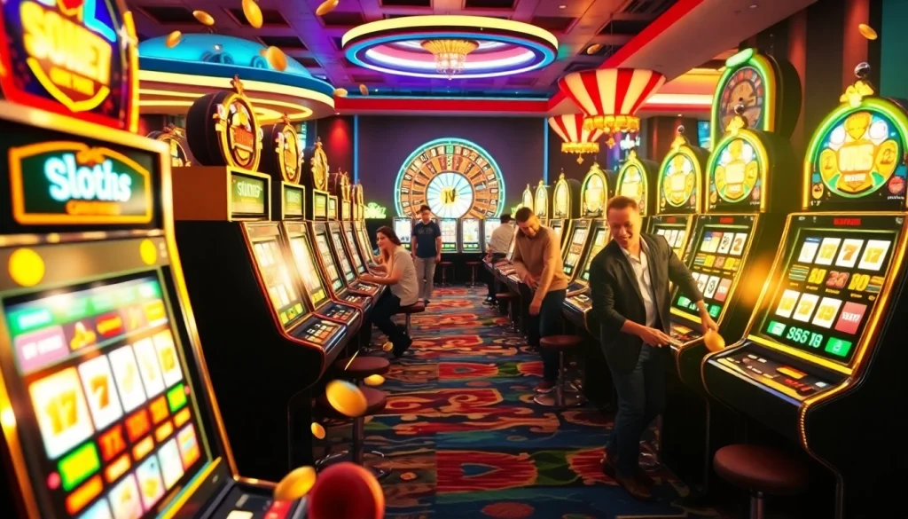 Experience thrilling gameplay at slot88 with players winning at vibrant slot machines.