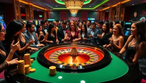 Winning strategies at https://co88.vin/ with gamblers placing bets at a glamorous casino table.