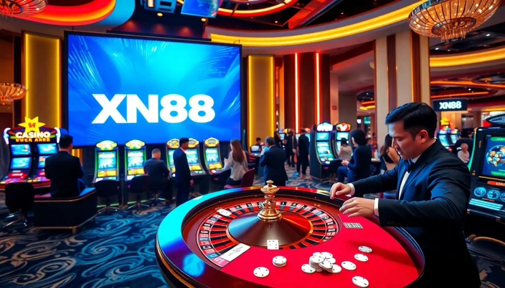 Experience the thrill of casino xn88 with vibrant games, roulette action, and expert dealers.