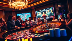 Watch the live sdy draw unfold with an exciting atmosphere in a luxurious casino setting.