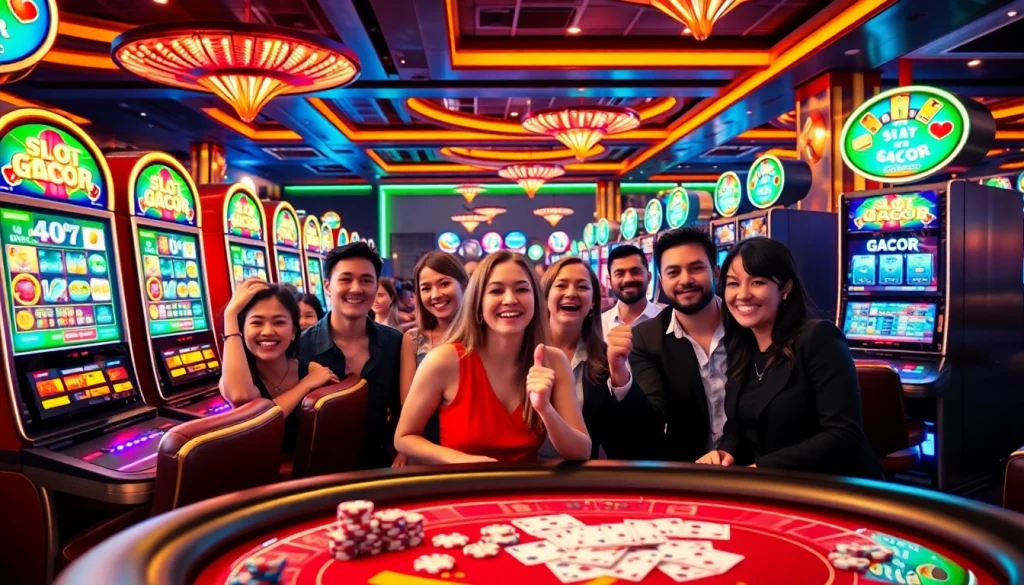 Experience the thrill of slot gacor with exciting gameplay in a vibrant casino setting.