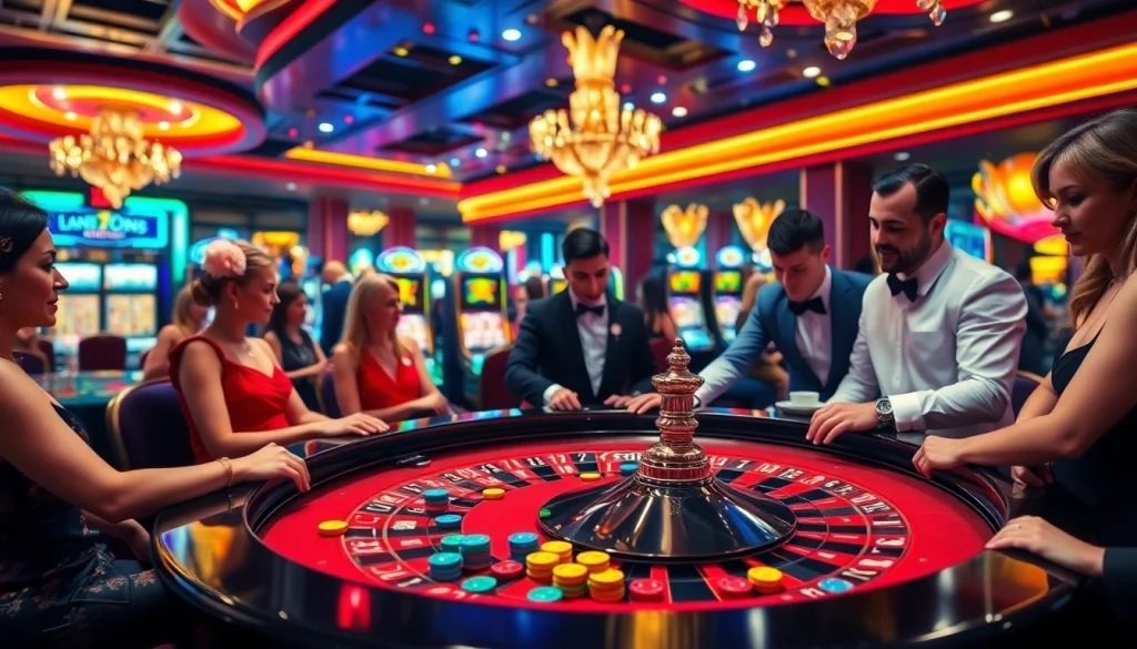 Engaging players at a LEGO138-themed casino table, experiencing thrilling roulette action.