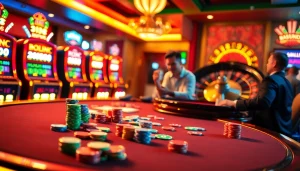 Experience thrilling gameplay at lego138 with vibrant casino tables and exciting slot machines.