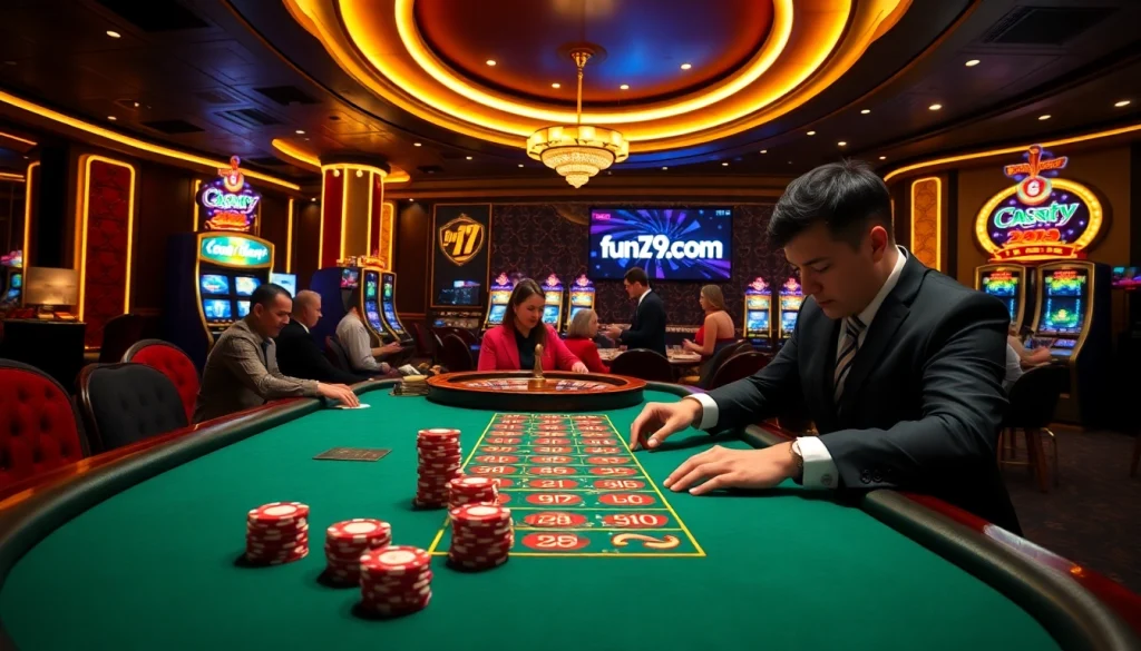 Players enjoying poker at fun79.com, engaging in an exciting online casino experience.