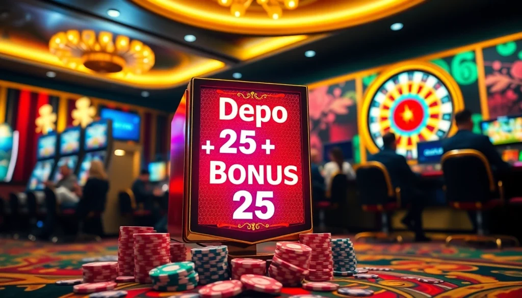 Experience the thrill of gaming with depo 25 + bonus 25 at a vibrant casino.