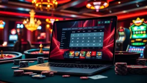 Engaged players enjoying games at nhà cái gg88, showcasing vibrant casino elements and excitement.