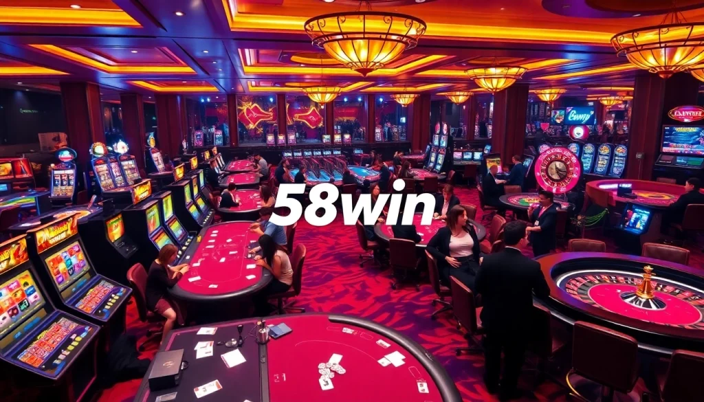 Experience the thrill of 58win with exciting games in a luxurious casino environment.