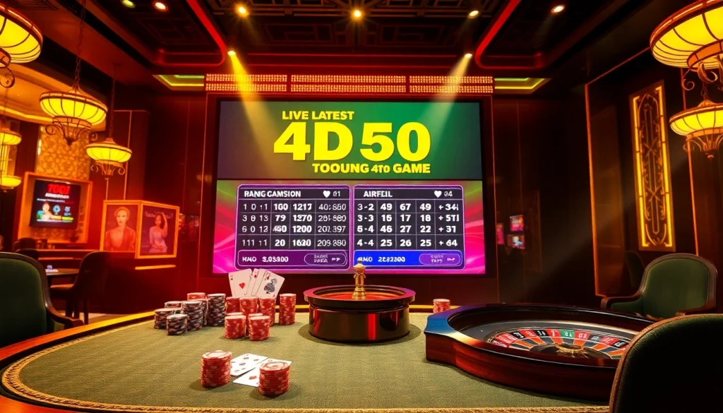 Monitor the exciting Live Toto Macau results with a sleek design and dynamic atmosphere of gambling.