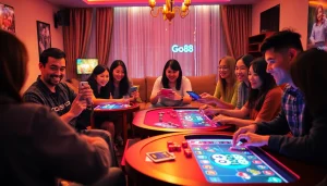 Exciting online gaming scene featuring Sicbo and Xóc Đĩa at https://go88.bio/ with diverse players enjoying a cozy environment.