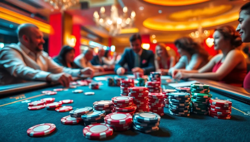 Menangkan permainan dewabet dengan suasana kasino yang mendebarkan dan lampu yang menarik.