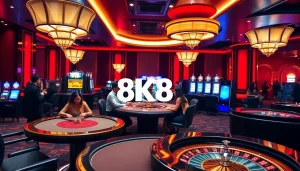 Filipino players enjoying thrilling casino games at 8K8, capturing the excitement of online gambling.