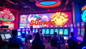 Sunwin online gaming environment showcasing vibrant casino games and engaging players.