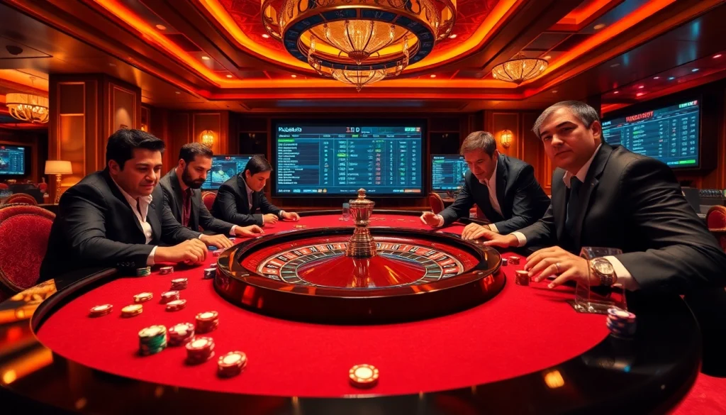 KQBD provides real-time betting insights amidst casino excitement on a vibrant roulette table.