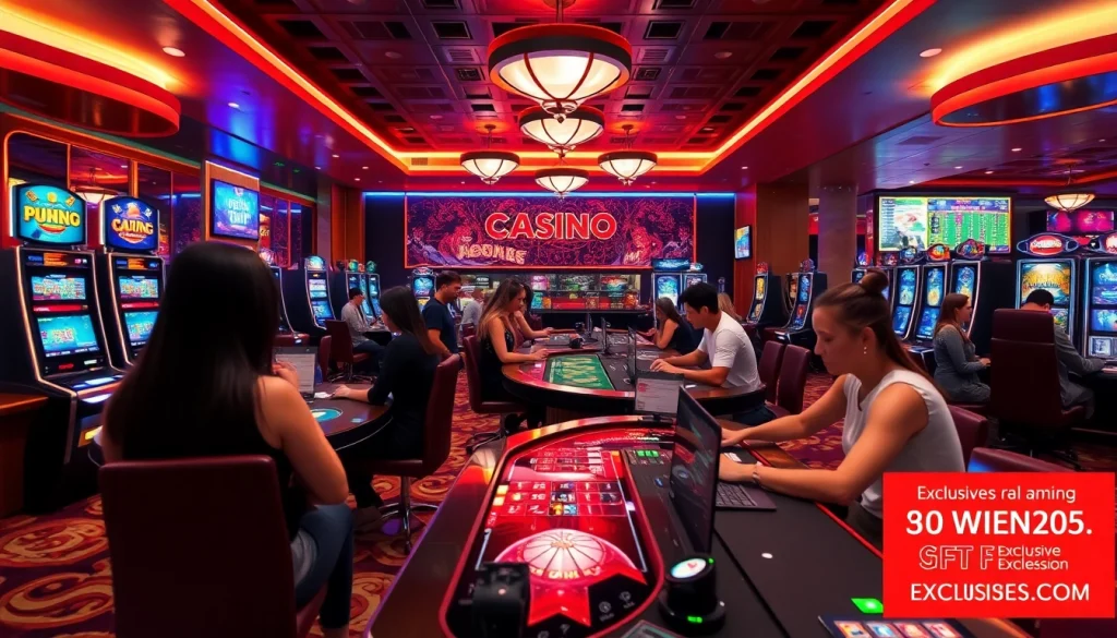 Exciting online gaming atmosphere at https://sv66s.net/ showcasing diverse players and vibrant casino elements.